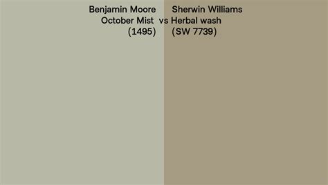 Benjamin Moore October Mist 1495 Vs Sherwin Williams Herbal Wash Sw 7739 Side By Side Comparison