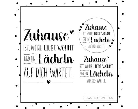 Plotterdateien Svg Eps Dxf Png Home Zuhause Schriftzug Spr Che Clipart