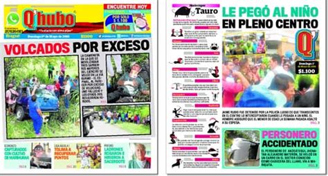 Portadas De Hoy De Qhubo Ibagu Qhubo