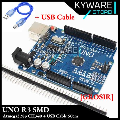 Jual Arduino Uno R3 Smd Atmega328p Ch340 Ch340g Compatible Board Uno