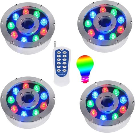 Amazon Pcs Submersible Led Pool Lights Waterproof Underwater