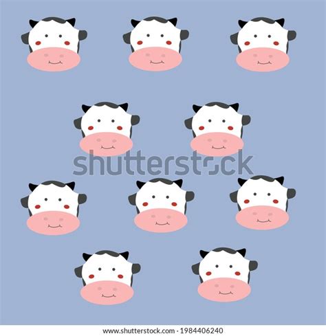 Cow Pattern Design Work Stock Vector Royalty Free 1984406240