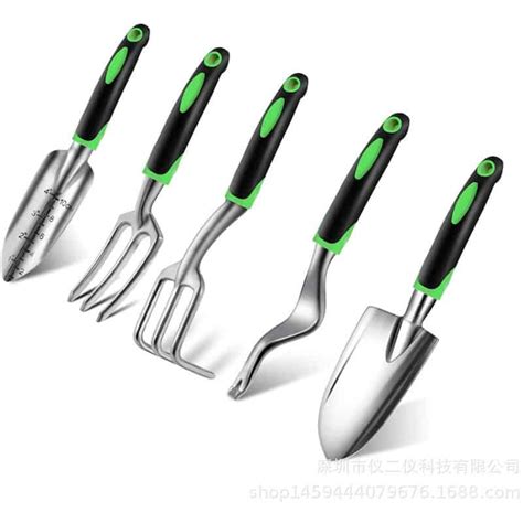 Gardening Tools Piece Cast Aluminum Gardening Set With Fork Weeder