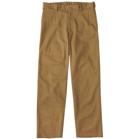 Original Twill Pant Model M1 Relaxed Fit Plain Front In British Khaki