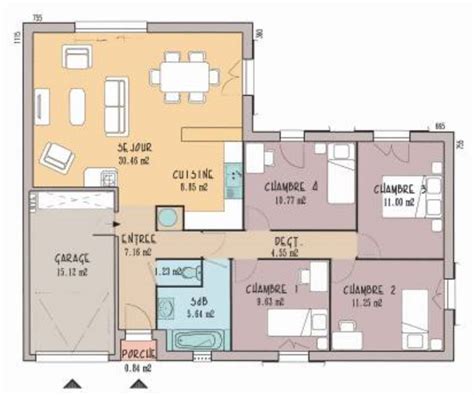 Plan maison 110m2 3 chambres Bricolage Maison et décoration