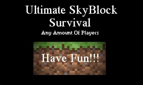 Ultimate Skyblock Survival Minecraft Map