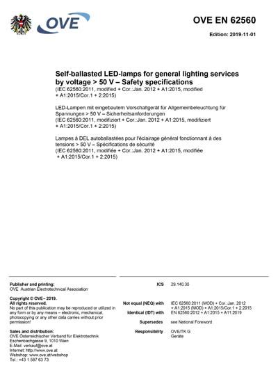 Ove En Self Ballasted Led Lamps For General Lighting