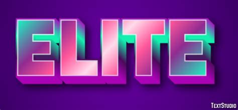 Elite Text Effect And Logo Design Word