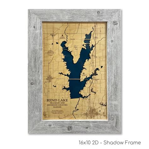 Rend Lake, Rend Lake Map, Illinois Map, Wood Lake Map, Custom Lake Sign ...