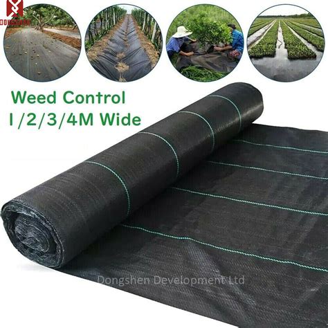 Black HDPE Weedmat Woven Plastic Vineyard Garden Agriculture Ground