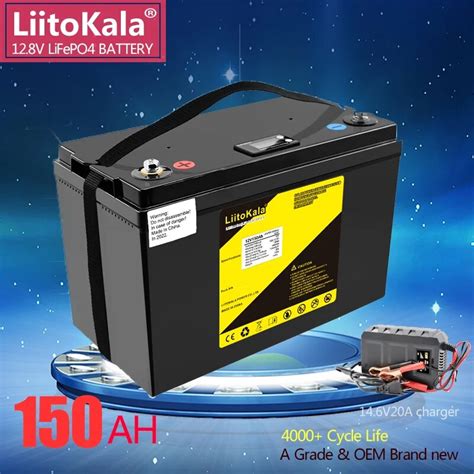 LiitoKala 12 8 V 150Ah Lifepo4 Batterie Pack Lithium Eisen Phosphat