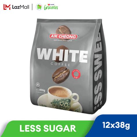 AIK CHEONG 3 IN 1 WHITE COFFEE LESS SUGAR 38G X 12 S Lazada