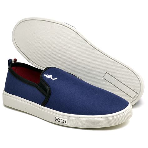 T Nis Polo Way Slip On Iate Blu Sapatilha Masculina Sapat Nis Leve E