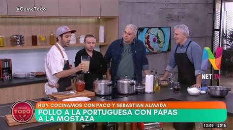 Paco Almeida cocinó pollo a la portuguesa con papas a la mostaza