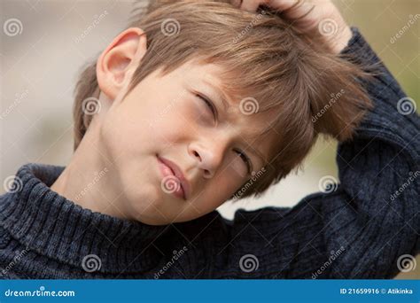 Confused Kid Stock Photo Image Of Concentration Child 21659916