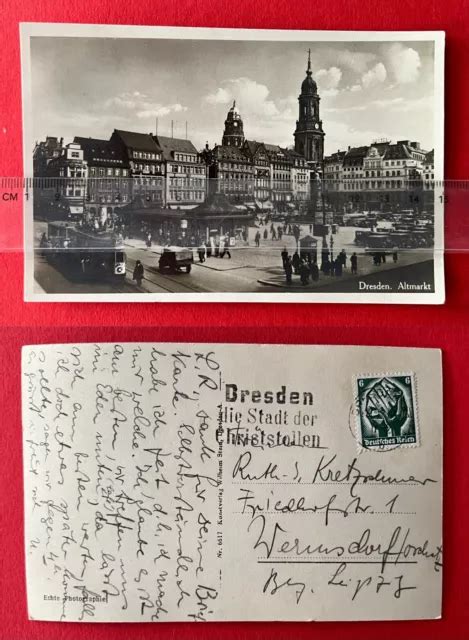 FOTO AK DRESDEN 1938 Altmarkt Mit Hecht Strassenbahn 140902 EUR 29 00