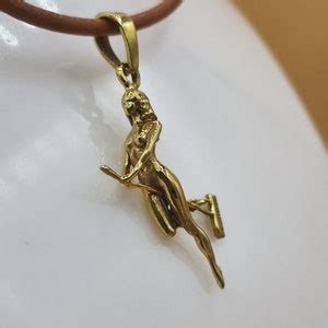 3D Erotic Pendant Sexy Naked Witch On Broomstick Modern Shape Etsy