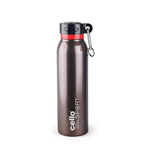 Cello Beatle Stainless Steel Vacuum Insulated Bottle Brown Ml Hot Cold Water Bottle