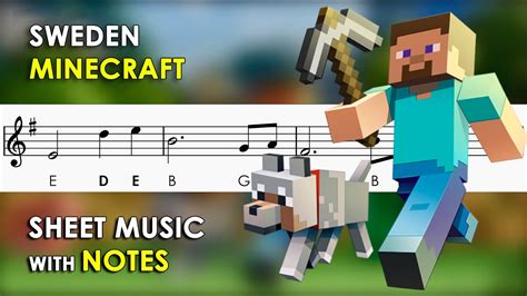 Sweden Minecraft Sheet Music With Easy Notes For Recorder Violin