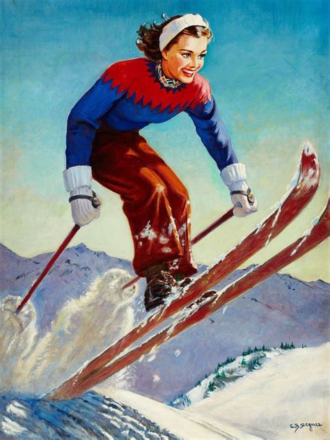 Pin Up Girls S S Vintage Ski Posters Ski Art Vintage Ski