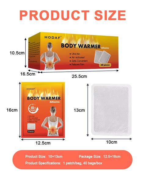 Hot Instant Adhesive Body Warmer Sticker Patch Pad 12 Hour Menstrual