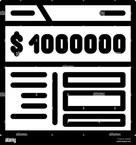 Millionaire Bank Account Line Icon Vector Illustration Stock Vector