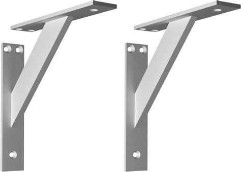 Emt Design® Pair Of Modern Aluminum Shelf Brackets Support Decorative