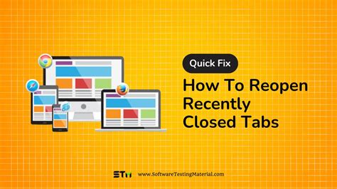 Fix How To Reopen Recently Closed Tabs In Chrome Firefox Safari Edge