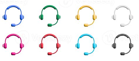 Earphones Icon Set Colored Symbols Graphic Elements 16597725 Png