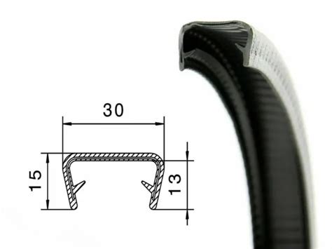 SMI KS20 23S KANTENSCHUTZPROFIL Gummi Profil Klemmprofil Kederband