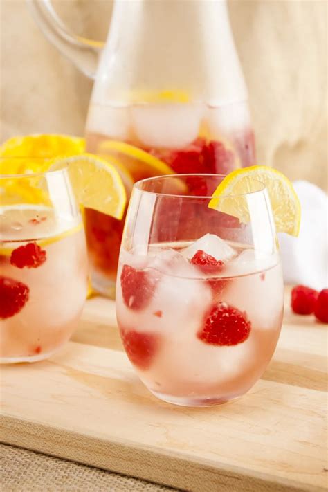 Sparkling Raspberry Lemonade Sangria Recipe Cocktails Party Drinks