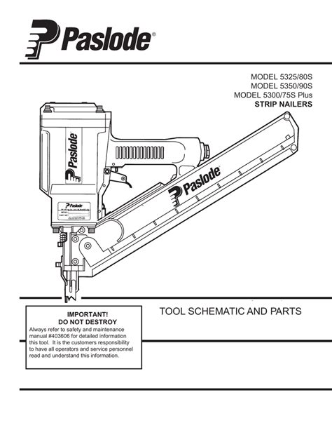 Paslode Cordless Framing Nailer Parts Diagram Diagramwirings