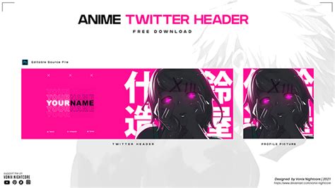 Anime Banner - Free Template | Banner design inspiration, Graphic ...