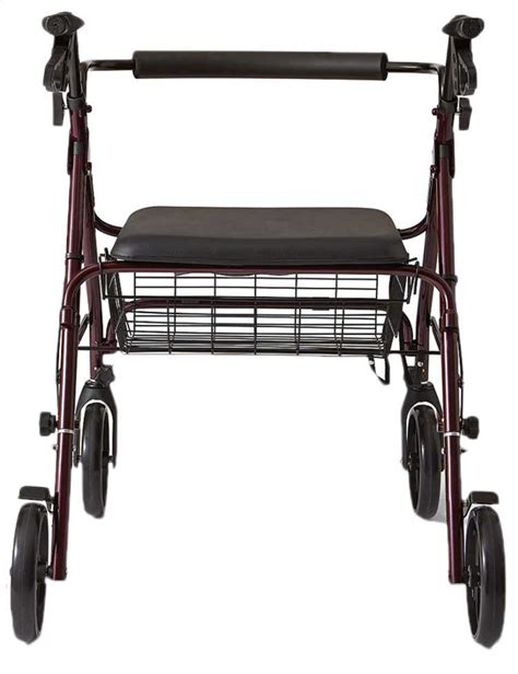 Medline Heavy Duty Bariatric Mobility Rollator With Deluxe Wheels