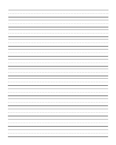 Free Printable Lined Paper Pdf Elementary