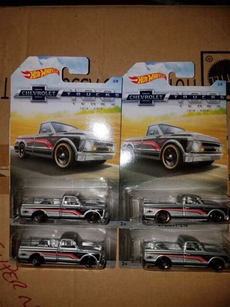 4 Hot Wheels Chevrolet Trucks 100 Years 3 67 Chevy C10 Ebay