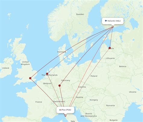 Flights From Pisa To Helsinki Psa To Hel Flight Routes