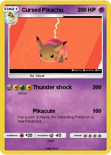 Pokémon Cursed Pikachu 5 5 Thunder Shock My Pokemon Card