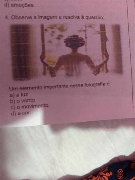 Observe A Imagem E Resolva à Questão Um Elemento Importante Nessa