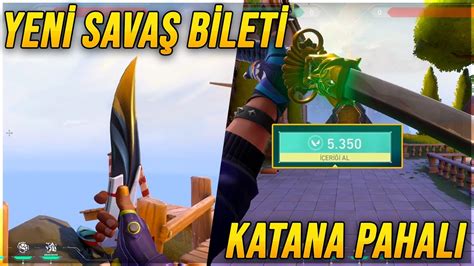 YENİ SAVAŞ BİLETİ ONİ KATANA 5350 VP VALORANT YENİ SKİNLER YouTube