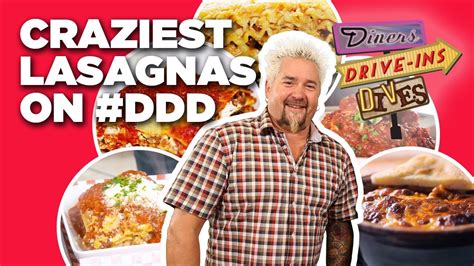 10 Craziest DDD Lasagna Videos With Guy Fieri Diners Drive Ins And