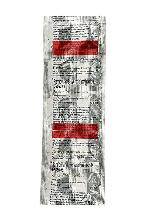 Ramisave H 5125 Mg Capsule 10 Uses Side Effects Dosage Price