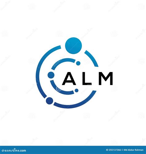 Alm Letter Logo Design On Black Background Alm Creative Initials