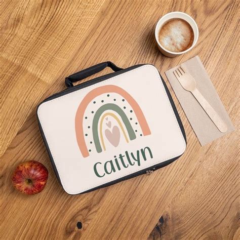 Custom Lunch Box Personalized Lunch Box Rainbow Lunch Box Custom Name