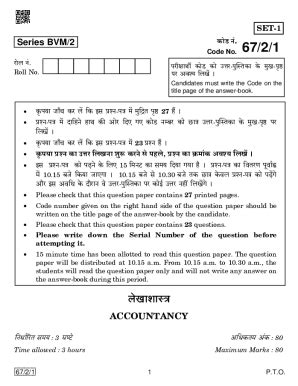 Fillable Online CBSE Class 12 Accountancy Question Papers Fax Email