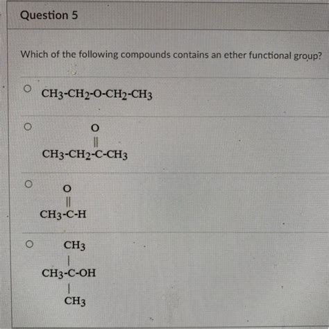 Solved Question Which Of The Following Compounds Contains Chegg