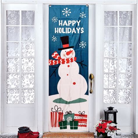 Happy Holidays Door Cover Decoration - Door Cover - Snowman Door Cover - Door Covers for ...