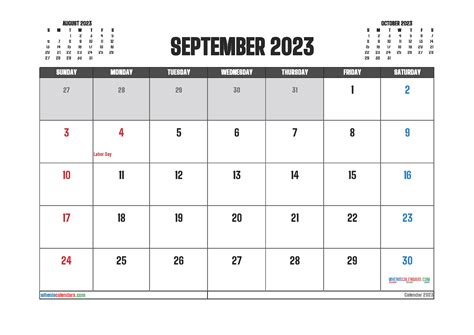 Free September 2023 Calendar Template