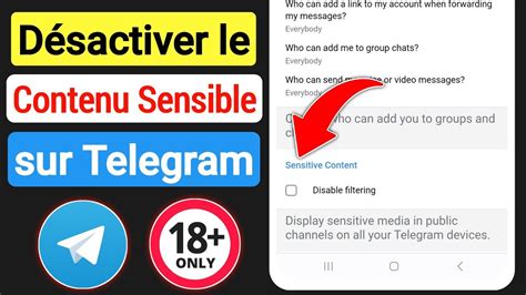 Découvrez comment activer le contenu sensible sur Telegram 2023 YouTube