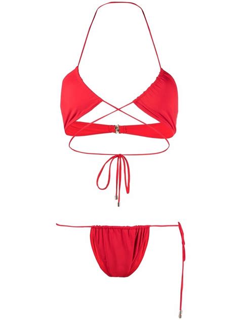 Manokhi Wrap Around Halterneck Bikini Farfetch